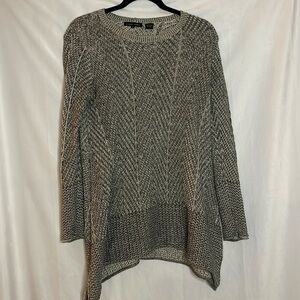 JEANNE PIERRE FLOWY KNIT TUNIC SWEATER (S)